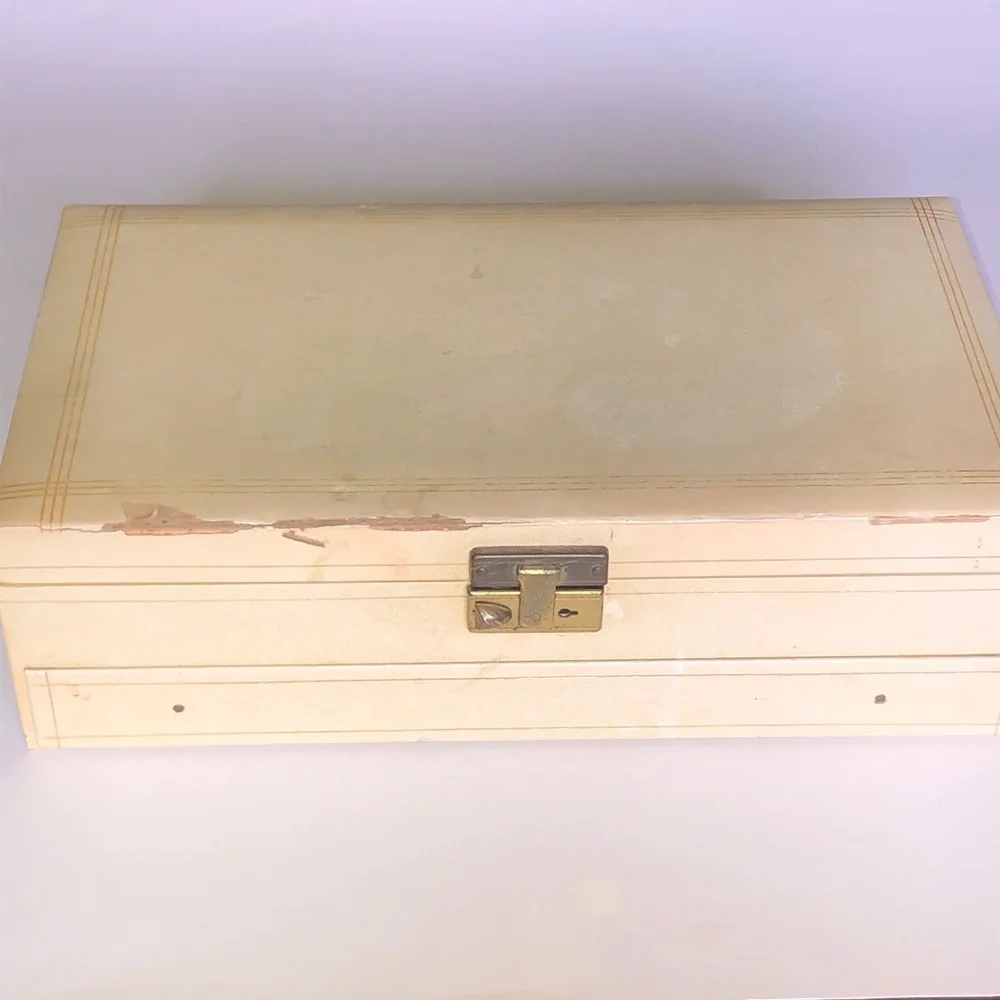 Vintage Red Velvet Jewelry Box